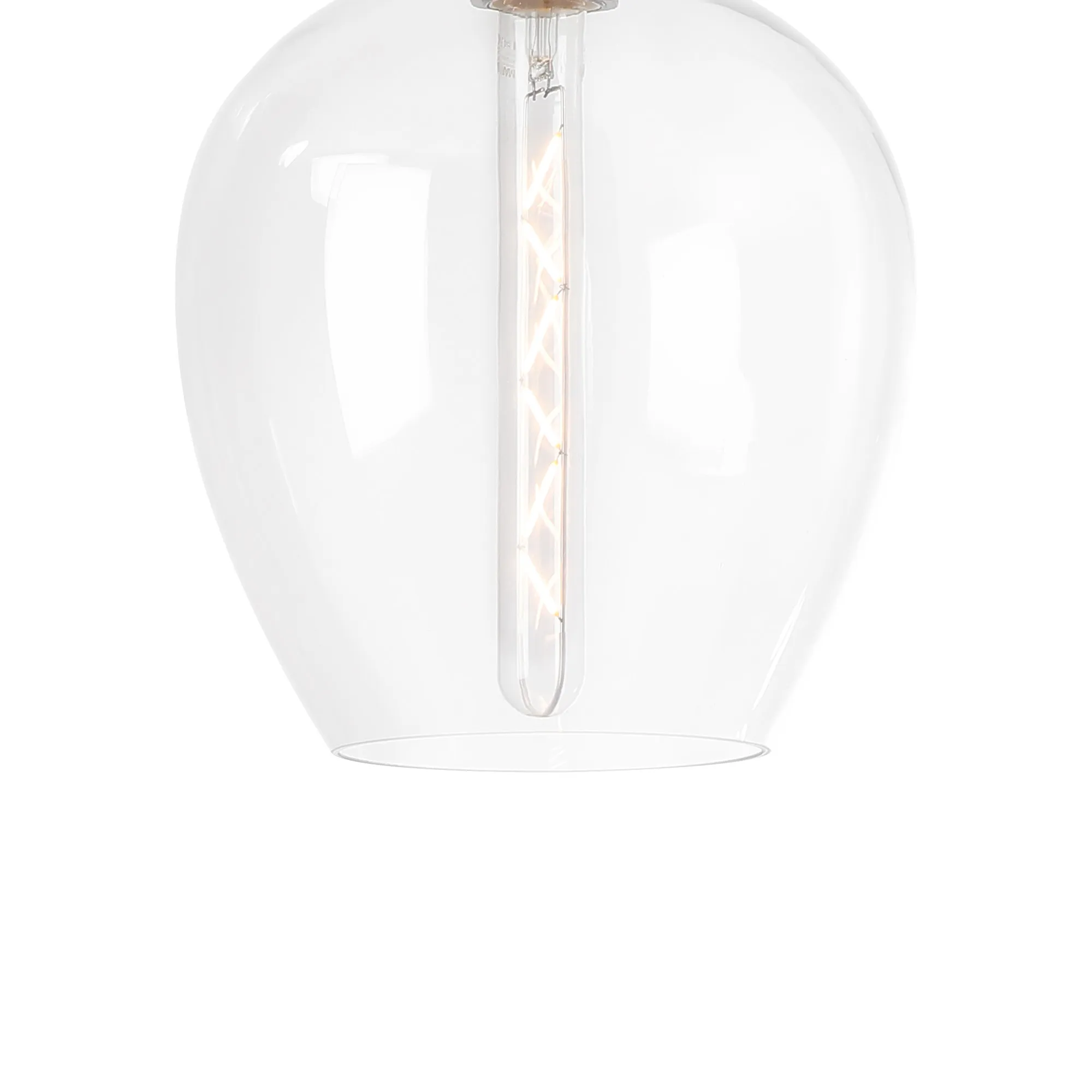 Cawdor Single Pendant, 1 Light E27, Matt Black/Black/Clear Wine Glass DK1108  Deco Cawdor